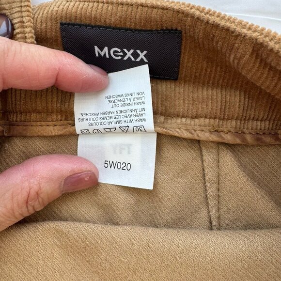 Mexx Women Corduroy Camel Tan Knee Length Skirt Size 10 - Picture 11 of 13